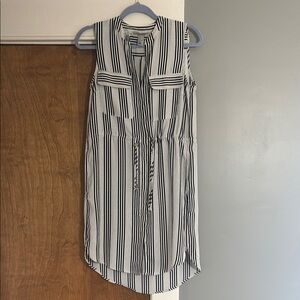 H&M Striped Black and White Sleeveless Dress